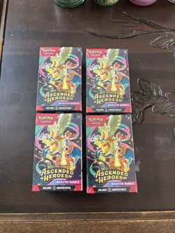 LOT OF (4) Pokemon Ascended Heroes Booster Bundles - Factory Sealed - IN HAND - Image 1