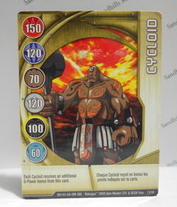 Bakugan Card - Cycloid - Gold Gate Card - BA145 - 13/48 - 2008 - Image 1