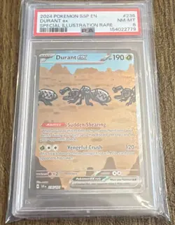 Pokemon Durant Ex 236/191 Special Illustration Rare PSA 8 - Image 1