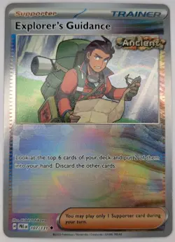 Explorer's Guidance 107/131 Pokemon TCG S&V Prismatic Evolutions Pokeball NM - Image 1