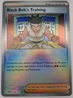 Black Belt's Training 096/131 Pokemon TCG S&V Prismatic Evolutions Pokeball NM - Image 1