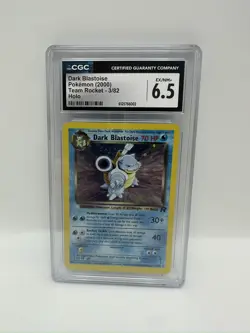 Pokemon Team Rocket Dark Blastoise Holo #3/82 CGC 6.5 EX/NM+ - Image 1