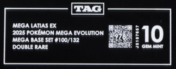 2025 Pokemon Mega Evolutions Base Set 100/132 Mega Latias EX RR TAG 10 (978) - Image 3