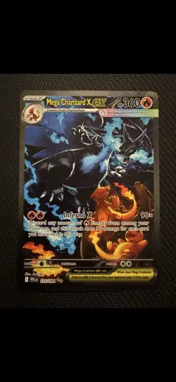 Mega Charizard X EX SIR 125/094 Phantasmal Flames English Pokemon TCG - Image 1