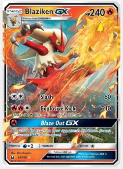 Blaziken GX 28/168 Sun & Moon Celestial Storm Pokemon TCG Card - Image 1