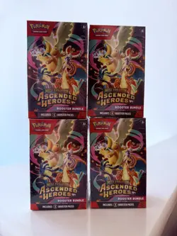 Lot of 4 Pokemon TCG Ascended Heroes Booster Bundles Brand New Sealed - Image 1
