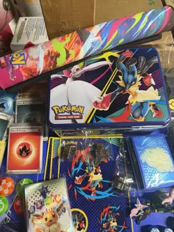 Huge Pokemon Product Lot Pin Stickers Dice Sleeves Coins Mat - Read Desc - Image 4