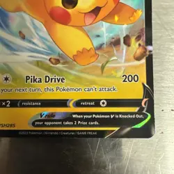 PIKACHU V 2023 POKEMON SWORD & SHIELD BLACK STAR PROMO HOLO #SWSH285 Q1652 - Image 4