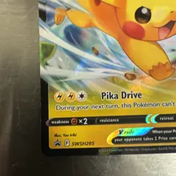 PIKACHU V 2023 POKEMON SWORD & SHIELD BLACK STAR PROMO HOLO #SWSH285 Q1652 - Image 5
