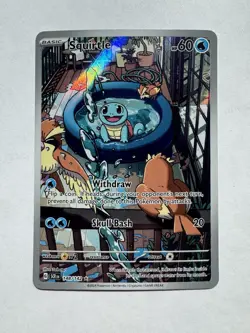 Pokemon TCG Squirtle 148/142 Sv07 Stellar Crown Illustration Rare Holo 60HP - Image 2