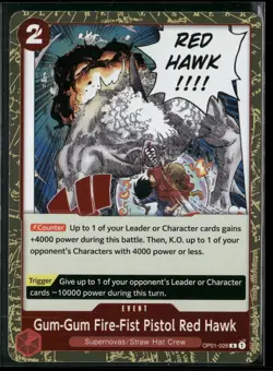 Romance Dawn #OP01-026 Gum-Gum Fire-Fist Pistol Red Hawk - Image 1