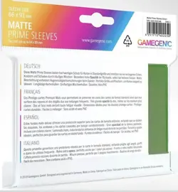 Gamegenic Green Matte Premium Card Sleeves Standard Size 100ct 66x91mm - Image 2