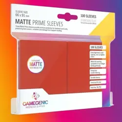 Gamegenic Red Matte Premium Card Sleeves Standard Size 100ct 66x91mm - Image 1