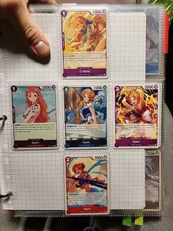 5 Card Nami LOT ONE PIECE TCG/CCG NM HOLO RARE COLLECTION FREE SHIPPING - Image 1