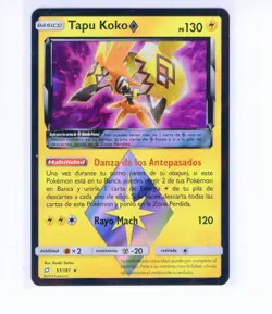 ~ESP~ SPANISH Tapu Koko Prism 51 Team Up Pokemon Card (G4) - Image 1