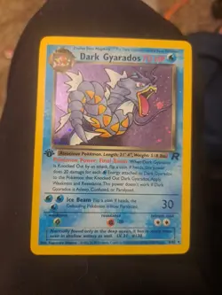 Pokemon TCG Dark Gyarados, Holo Rare Card, 8/82, Team Rocket, 1st Edition - Image 1