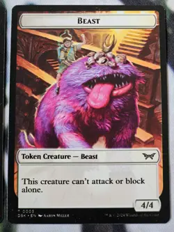 Mtg Misprint Tokens Beast, Glimmer, Spirit. Dark Printings. Look At Bottom - Image 2