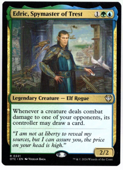 Edric, Spymaster of Trest 0221 Non Foil Rare Outlaws of Thunder Junction MTG NM - Image 1