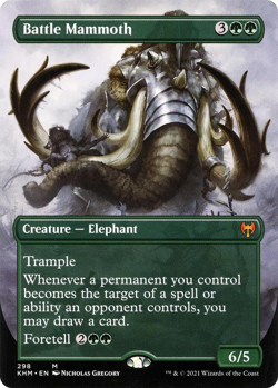 Battle Mammoth (Borderless) - Kaldheim (KHM) - Image 1