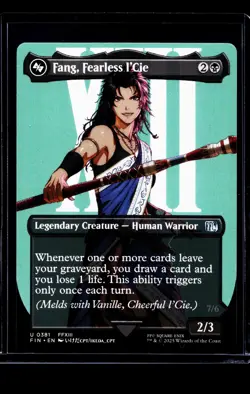MTG Magic the Gathering FIN Final Fantasy Borderless #381 Fang Fearless l'Cie - Image 1