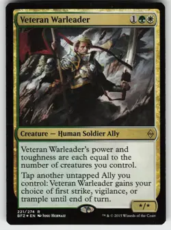 Veteran Warleader Foil R Battle for Zendikar 221 MTG - Image 1