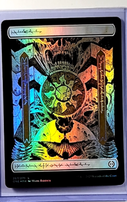 2023 MTG Magic The Gathering ONE Phyrexia One Full Art Foil 267 Phyrexian Plains - Image 1