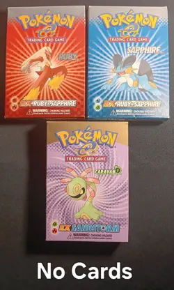Pokemon EX Ruby & Sapphire Sandstorm Theme Decks - Box Only Coin Manual - Image 1