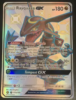 Rayquaza GX 177A/168 Alternate Art Holo JUMBO Promo Pokemon NM in Top Loader - Image 1