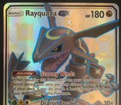 Rayquaza GX 177A/168 Alternate Art Holo JUMBO Promo Pokemon NM in Top Loader - Image 3