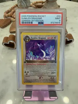 Pokemon Dark Dragonair Team Rocket 1st Edition Regular #33/82 PSA 9 2000 German - Image 1