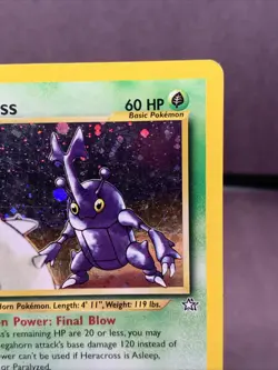 Pokemon TCG 1st Edition Heracross 6/111 Neo Genesis Holo Rare WOTC VTG 2000 - Image 3