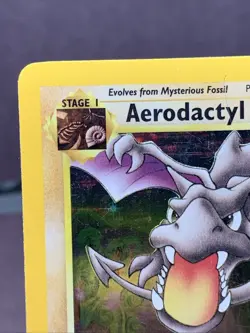 Pokemon TCG 1st Edition Aerodactyl 1/62 Holo Rare Fossil Set VTG WOTC 1999 - Image 2