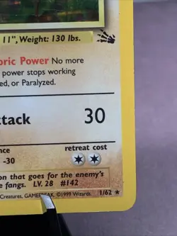 Pokemon TCG 1st Edition Aerodactyl 1/62 Holo Rare Fossil Set VTG WOTC 1999 - Image 5