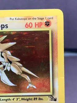 Pokemon TCG 1st Edition Kabutops Fossil Set 9/62 Holo Rare WOTC VTG 1999 - Image 3