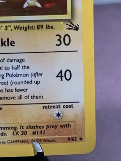 Pokemon TCG 1st Edition Kabutops Fossil Set 9/62 Holo Rare WOTC VTG 1999 - Image 5