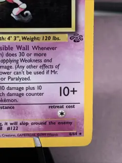 Pokemon TCG 1st Edition Mr. Mime 6/64 Jungle Holo Rare VTG 1999 WOTC - Image 4