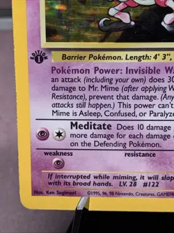 Pokemon TCG 1st Edition Mr. Mime 6/64 Jungle Holo Rare VTG 1999 WOTC - Image 5