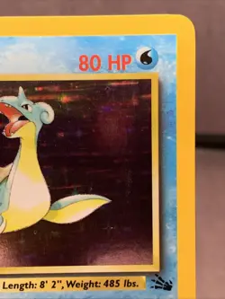 Pokemon TCG 1st Edition Lapras 10/62 Fossil Set Holo Rare WOTC VTG 1999 - Image 3