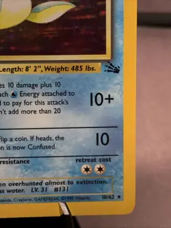 Pokemon TCG 1st Edition Lapras 10/62 Fossil Set Holo Rare WOTC VTG 1999 - Image 4