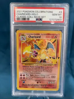 2021 Pokemon Celebrations Classic Collection Charizard #4 PSA 10 Holo Gem Mint - Image 1