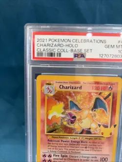 2021 Pokemon Celebrations Classic Collection Charizard #4 PSA 10 Holo Gem Mint - Image 2