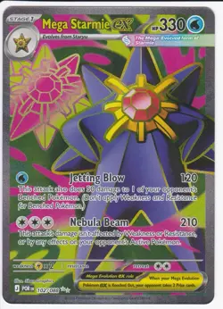 Mega Starmie ex 102/088 Ultra Rare Perfect Order Pokemon Holo Near Mint - Image 1
