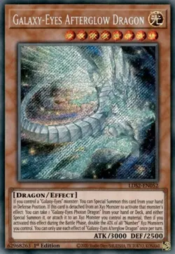 Yugioh! Galaxy-Eyes Afterglow Dragon - LDS2-EN052 - Secret Rare - 1st Edition Ne - Image 1