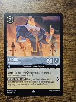 Kronk Head of Security 185/204 Shimmering Skies Disney Lorcana 012620 NM - Image 1