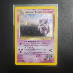 Pokemon TCG Gym Heroes Sabrina's Gengar Holo Rare Card 14/132 Unlimited - Image 1