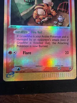 Growlithe 65/100 EX Sandstorm 2003 Reverse Holo e-Series Pokemon Card LP+ - Image 4