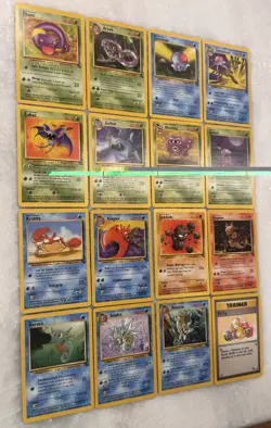 Pokemon Lot of 16 Cards Fossil - Vintage All Unique TCG - Arbok Golbat NrMt - Image 2
