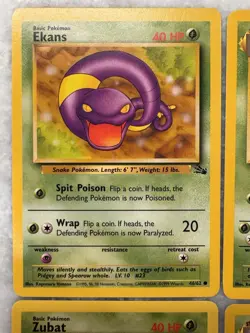 Pokemon Lot of 16 Cards Fossil - Vintage All Unique TCG - Arbok Golbat NrMt - Image 3