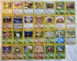 Lot Of 27 Unique Pokemon Jungle Cards - Pikachu, Jigglypuff, Eevee, More - NrMt - Image 1