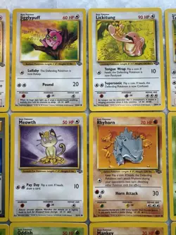 Lot Of 27 Unique Pokemon Jungle Cards - Pikachu, Jigglypuff, Eevee, More - NrMt - Image 3
